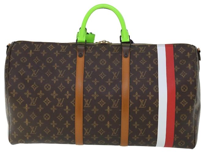 Collezione Capsule LOUIS VUITTON Borsa Keepall Bandoulière 55 M59661 Auth 53413SM Monogramma - vista 2