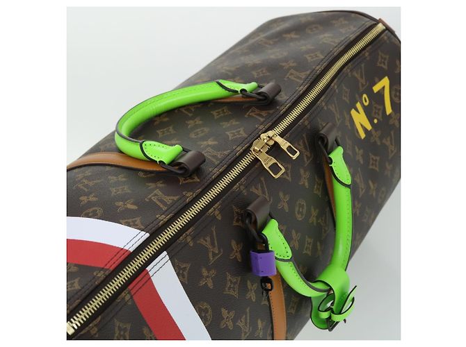 Collezione Capsule LOUIS VUITTON Borsa Keepall Bandoulière 55 M59661 Auth 53413SM Monogramma - vista 7