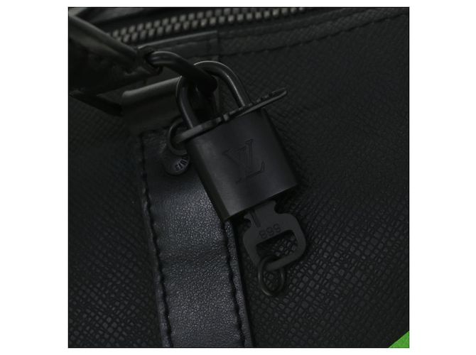 LOUIS VUITTON Taiga Rainbow Keepall Bandouliere 50 Borsa Boston M30345 Auth 55863SM Nero Multicolore - vista 19