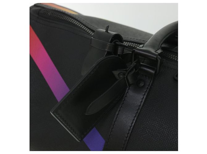 LOUIS VUITTON Taiga Rainbow Keepall Bandouliere 50 Borsa Boston M30345 Auth 55863SM Nero Multicolore - vista 20