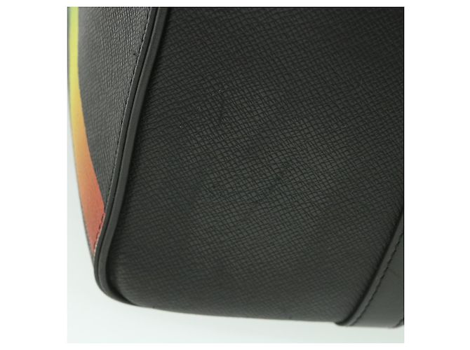 LOUIS VUITTON Taiga Rainbow Keepall Bandouliere 50 Borsa Boston M30345 Auth 55863SM Nero Multicolore - vista 5