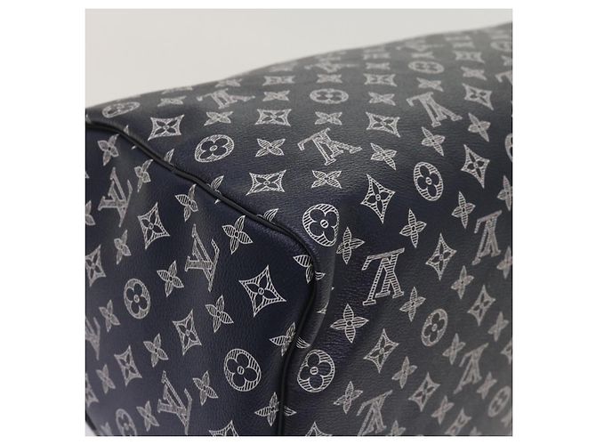 LOUIS VUITTON Borsa Keepall Bandoulière 50 Monogram Ink Blu Navy M43684 LV Auth 37879SM - vista 17