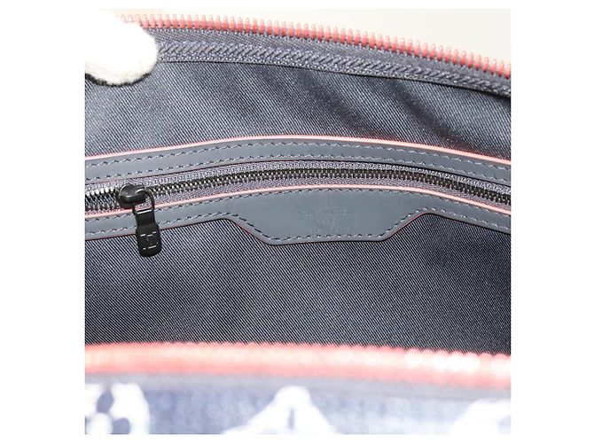 LOUIS VUITTON Borsa Keepall Bandoulière 50 Monogram Ink Blu Navy M43684 LV Auth 37879SM - vista 22