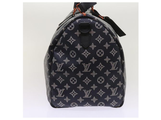 LOUIS VUITTON Borsa Keepall Bandoulière 50 Monogram Ink Blu Navy M43684 LV Auth 37879SM - vista 4