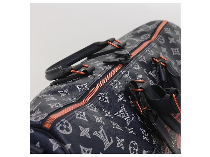 LOUIS VUITTON Borsa Keepall Bandoulière 50 Monogram Ink Blu Navy M43684 LV Auth 37879SM - vista 6
