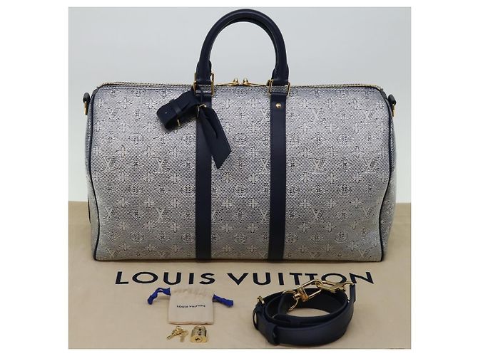 LOUIS VUITTON Borsa Keepall Bandoulière 45 in Jacquard Laminato M22923 Auth 66710SM Monogramma - vista 27