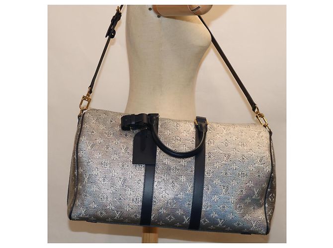 LOUIS VUITTON Borsa Keepall Bandoulière 45 in Jacquard Laminato M22923 Auth 66710SM Monogramma - vista 28