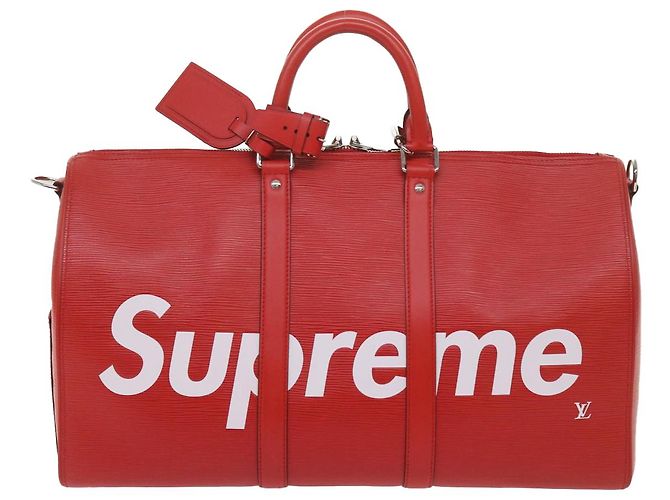 LOUIS VUITTON Epi Supreme Keepall Bandouliere 45 Tasche Rot M53419 LV Auth 69102SM - Ansicht 13