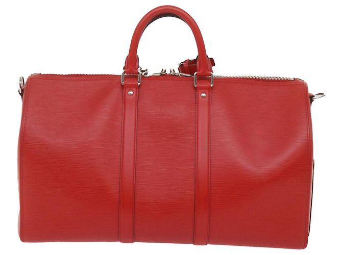 LOUIS VUITTON Epi Supreme Keepall Bandouliere 45 Tasche Rot M53419 LV Auth 69102SM - Ansicht 2