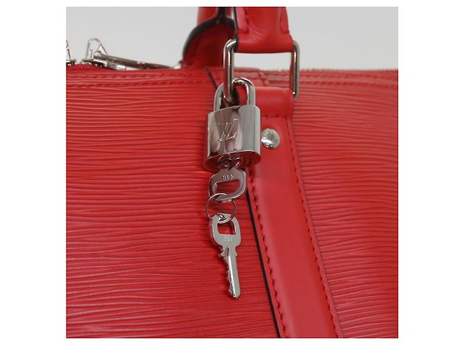 LOUIS VUITTON Epi Supreme Keepall Bandouliere 45 Tasche Rot M53419 LV Auth 69102SM - Ansicht 20