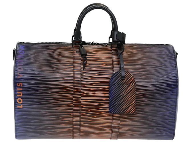LOUIS VUITTON Epi XL Keepall Bandouliere 50 Borsa Boston Nera M23174 Auth 82746SM Nero - vista 13