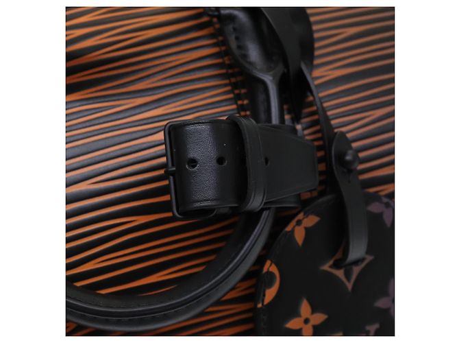 LOUIS VUITTON Epi XL Keepall Bandouliere 50 Borsa Boston Nera M23174 Auth 82746SM Nero - vista 18