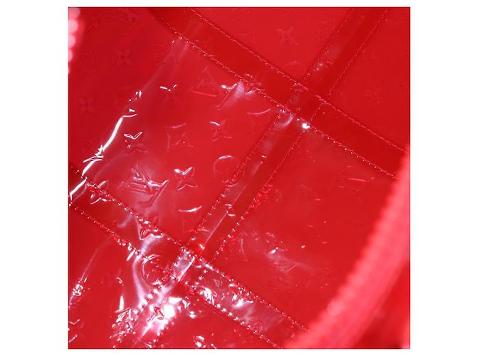 LOUIS VUITTON Borsa Keepall Bandoulière 50 Monogram Vinile Rossa M41416 Auth ec591SAM Rosso - vista 10