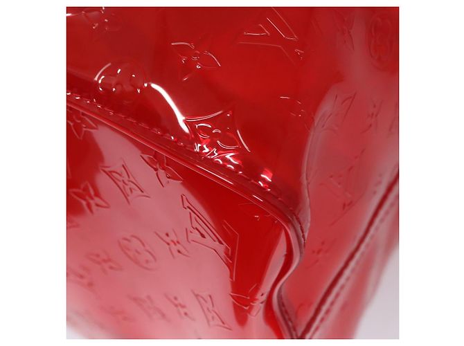 LOUIS VUITTON Borsa Keepall Bandoulière 50 Monogram Vinile Rossa M41416 Auth ec591SAM Rosso - vista 16