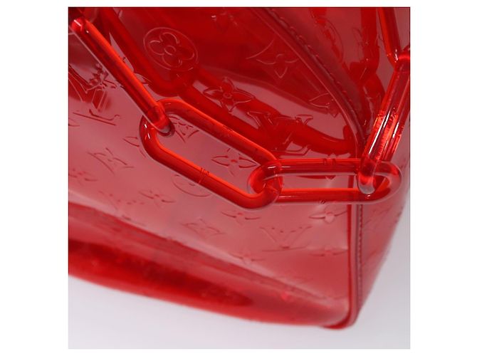 LOUIS VUITTON Borsa Keepall Bandoulière 50 Monogram Vinile Rossa M41416 Auth ec591SAM Rosso - vista 21