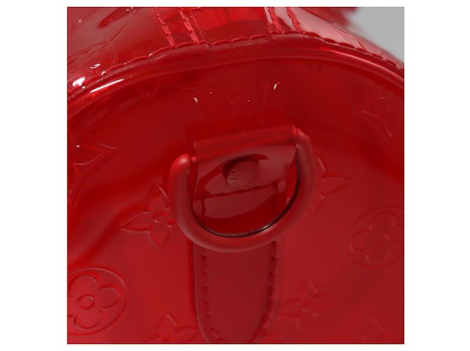 LOUIS VUITTON Borsa Keepall Bandoulière 50 Monogram Vinile Rossa M41416 Auth ec591SAM Rosso - vista 23