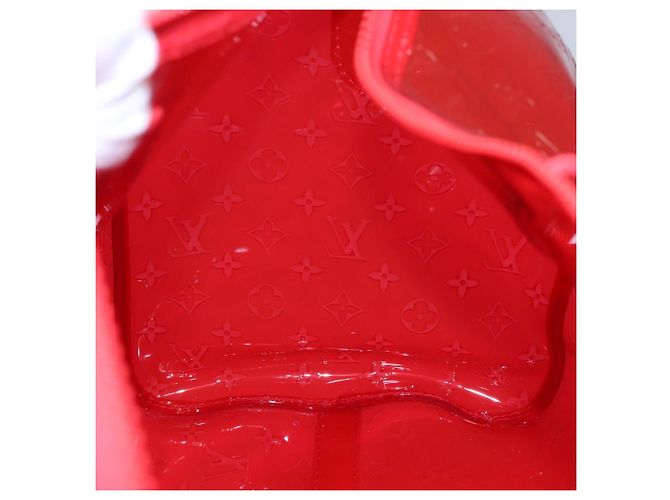 LOUIS VUITTON Borsa Keepall Bandoulière 50 Monogram Vinile Rossa M41416 Auth ec591SAM Rosso - vista 25
