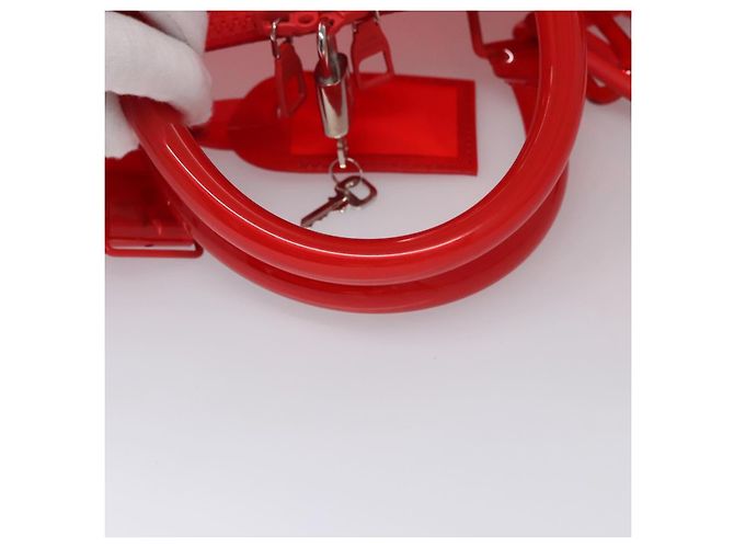 LOUIS VUITTON Borsa Keepall Bandoulière 50 Monogram Vinile Rossa M41416 Auth ec591SAM Rosso - vista 7