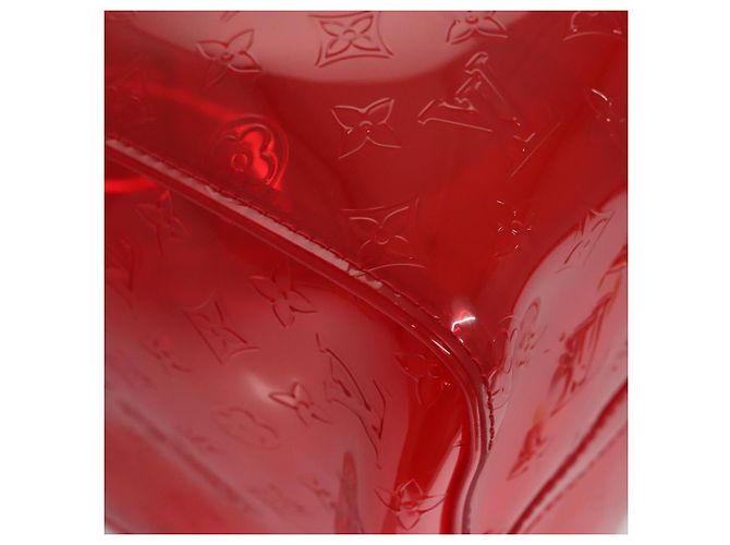 LOUIS VUITTON Borsa Keepall Bandoulière 50 Monogram Vinile Rossa M41416 Auth ec591SAM Rosso - vista 8