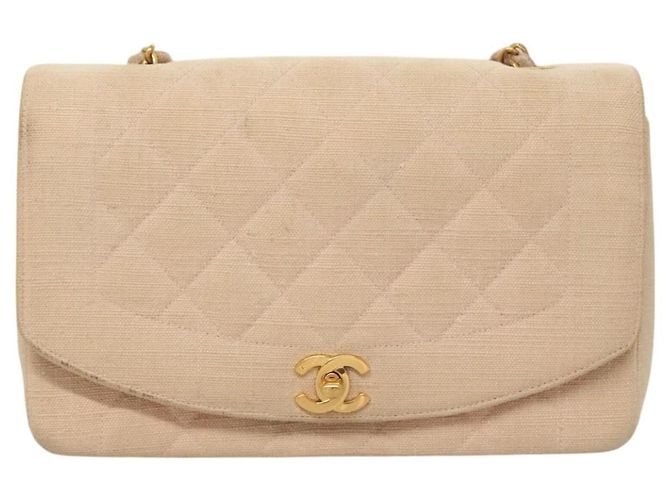 CHANEL Borsa a Spalla Matelassé Catena Diana Tela Rosa CC Auth 120753A - vista 13