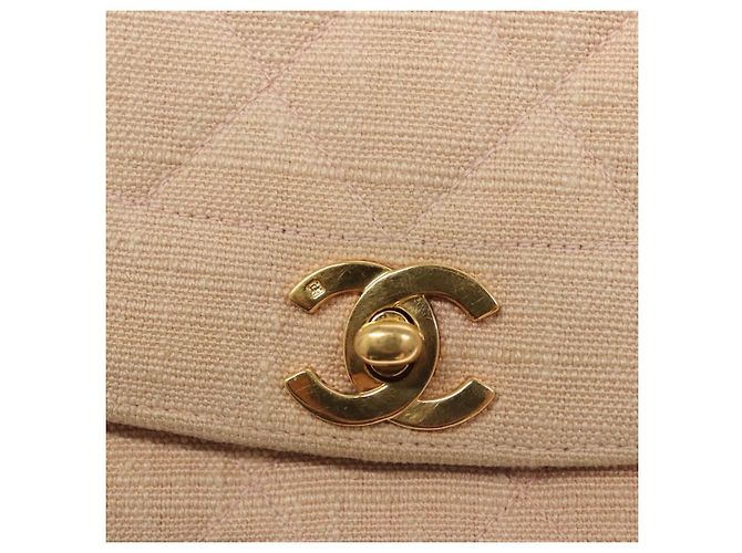 CHANEL Borsa a Spalla Matelassé Catena Diana Tela Rosa CC Auth 120753A - vista 17