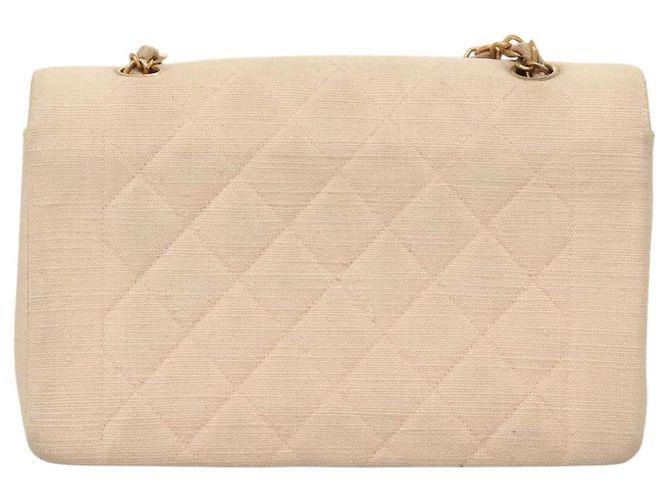 CHANEL Borsa a Spalla Matelassé Catena Diana Tela Rosa CC Auth 120753A - vista 2