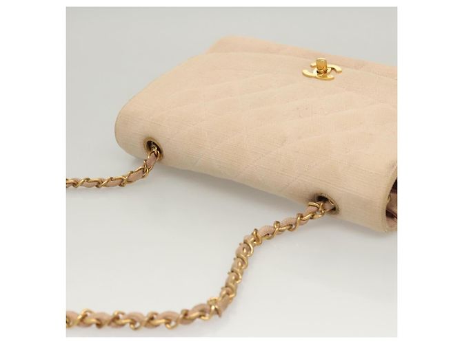 CHANEL Borsa a Spalla Matelassé Catena Diana Tela Rosa CC Auth 120753A - vista 6
