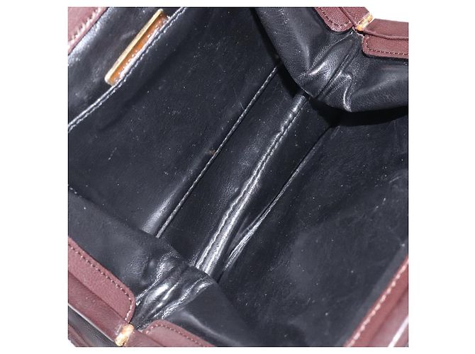 BORSO A MANO IN PELLE INTRECCIATO BOTTEGA VENETA Marrone Oro Auth 123359A - vista 11