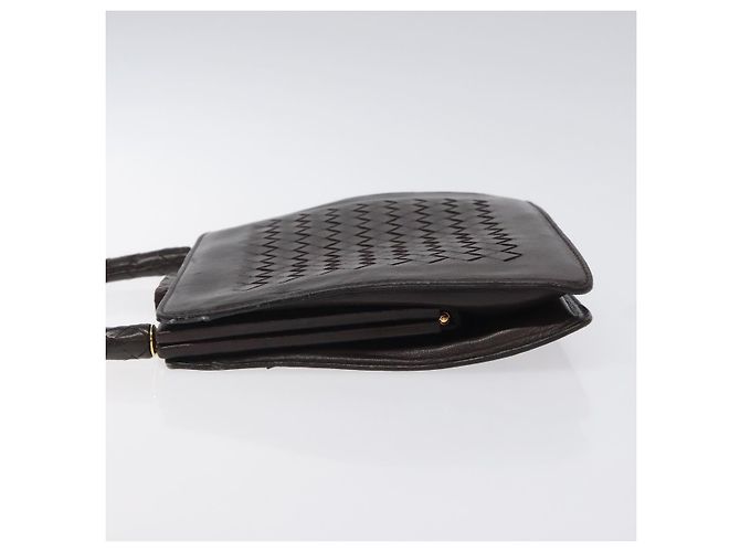 BORSO A MANO IN PELLE INTRECCIATO BOTTEGA VENETA Marrone Oro Auth 123359A - vista 4