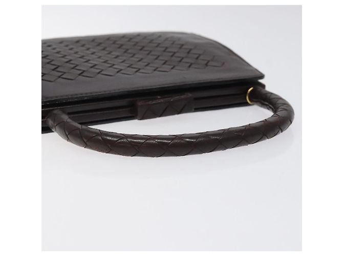 BORSO A MANO IN PELLE INTRECCIATO BOTTEGA VENETA Marrone Oro Auth 123359A - vista 7