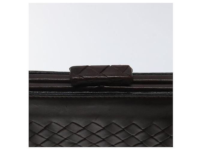 BORSO A MANO IN PELLE INTRECCIATO BOTTEGA VENETA Marrone Oro Auth 123359A - vista 9
