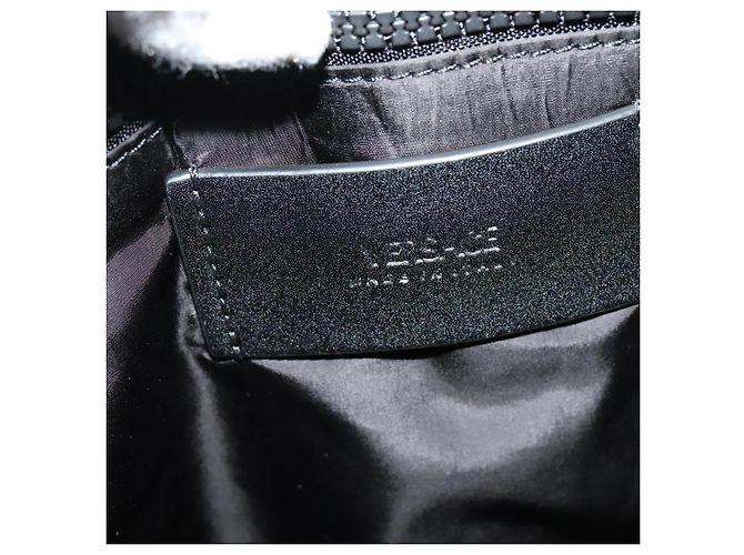 Borsa a Spalla VERSACE in Tela Nera Argento Autentica 123032A Nero - vista 10