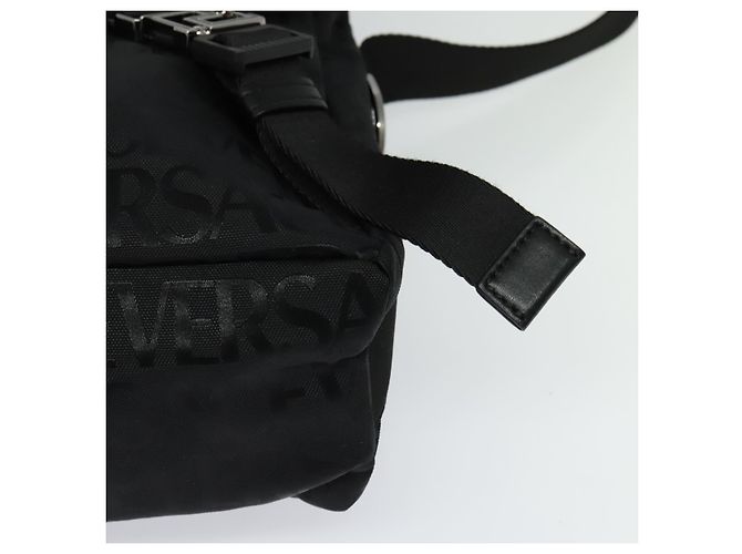 Borsa a Spalla VERSACE in Tela Nera Argento Autentica 123032A Nero - vista 15