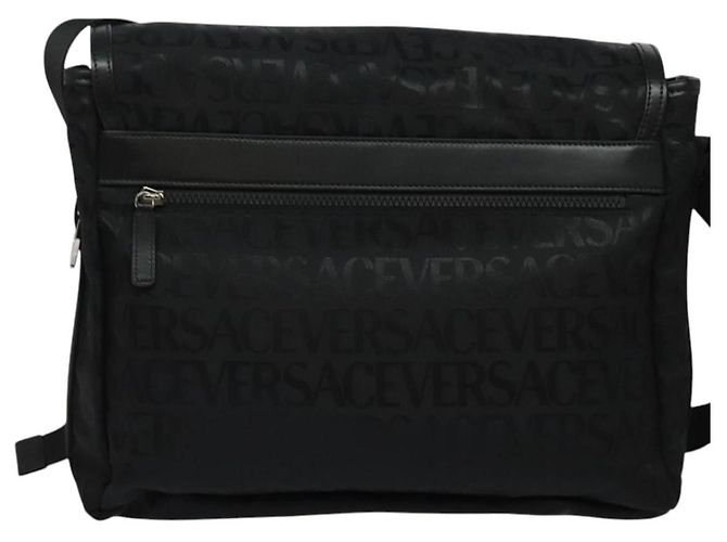 Borsa a Spalla VERSACE in Tela Nera Argento Autentica 123032A Nero - vista 2