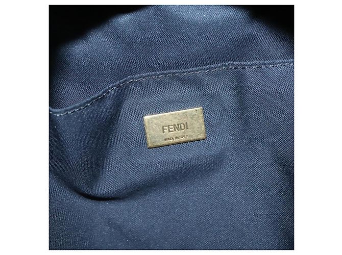 FENDI Backpack Nylon Light Blue Gold Auth 127211A Golden - view 19