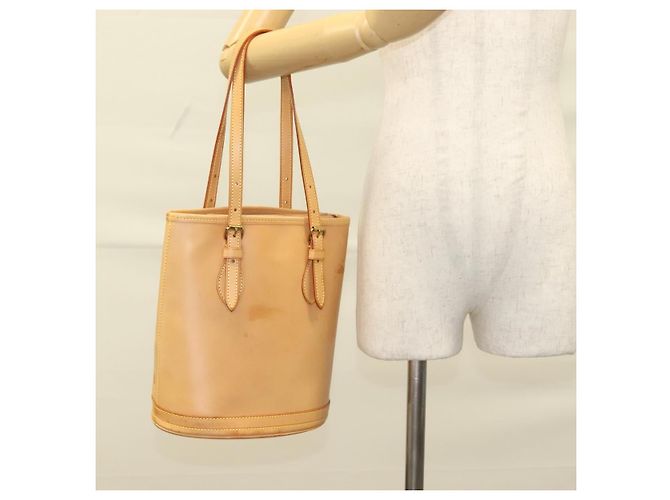 LOUIS VUITTON Borsa a Spalla Nomad in Pelle Bucket PM Beige M85001 LV Auth 132875A - vista 30