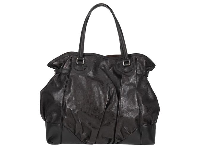 Borsa a Spalla in Pelle Nera e Argento GUCCI 257290 Auth sw1329A Nero - vista 13