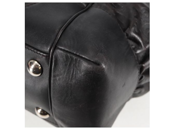 Borsa a Spalla in Pelle Nera e Argento GUCCI 257290 Auth sw1329A Nero - vista 16