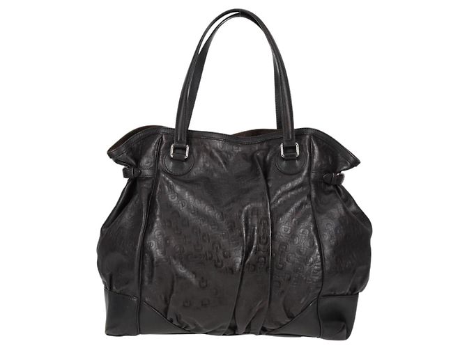 Borsa a Spalla in Pelle Nera e Argento GUCCI 257290 Auth sw1329A Nero - vista 2