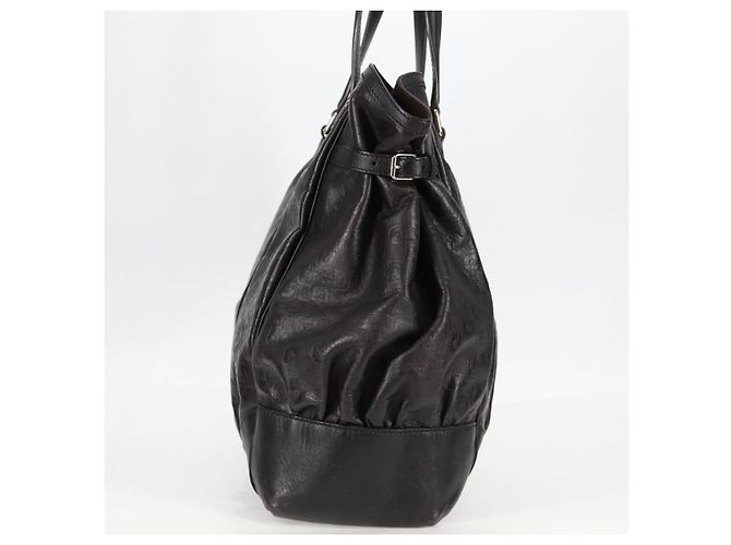 Borsa a Spalla in Pelle Nera e Argento GUCCI 257290 Auth sw1329A Nero - vista 3