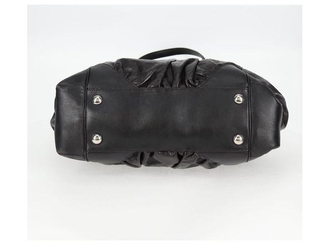 Borsa a Spalla in Pelle Nera e Argento GUCCI 257290 Auth sw1329A Nero - vista 5