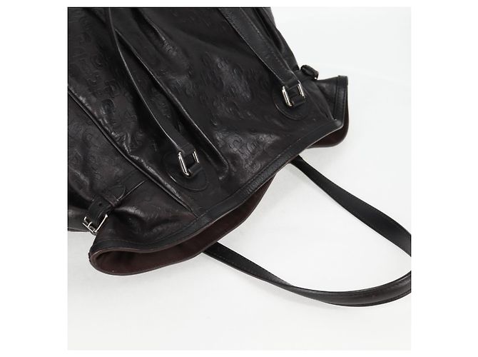 Borsa a Spalla in Pelle Nera e Argento GUCCI 257290 Auth sw1329A Nero - vista 6
