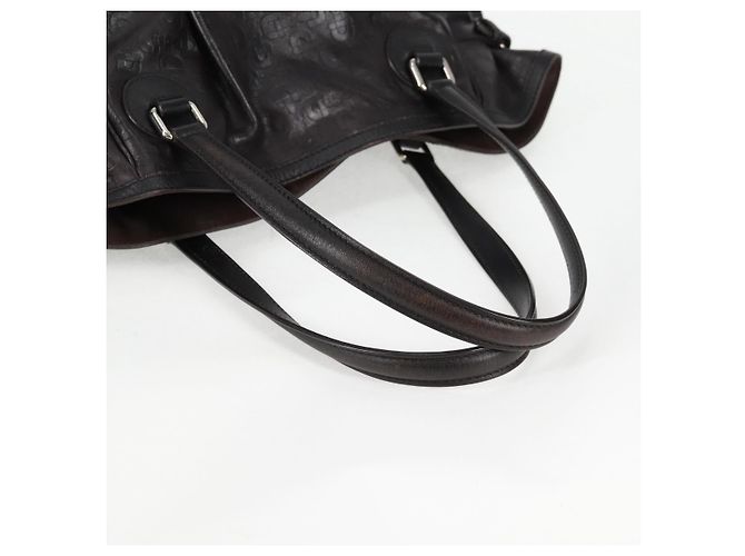 Borsa a Spalla in Pelle Nera e Argento GUCCI 257290 Auth sw1329A Nero - vista 7