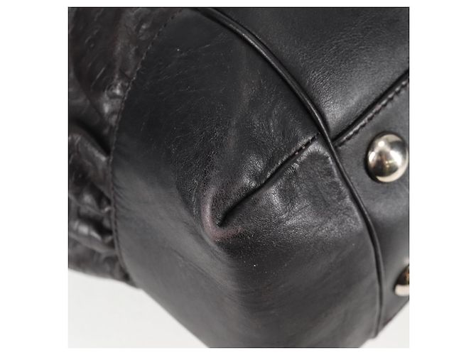 Borsa a Spalla in Pelle Nera e Argento GUCCI 257290 Auth sw1329A Nero - vista 9
