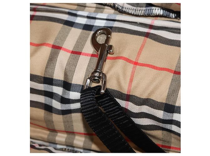 BURBERRY Nova Check Pet Carry Canvas Beige Silver Auth BA9738A - view 11
