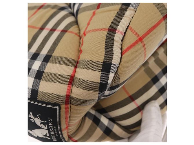 BURBERRY Nova Check Pet Carry Canvas Beige Silver Auth BA9738A - view 16