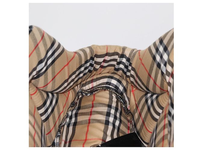 BURBERRY Nova Check Pet Carry Canvas Beige Silver Auth BA9738A - view 21