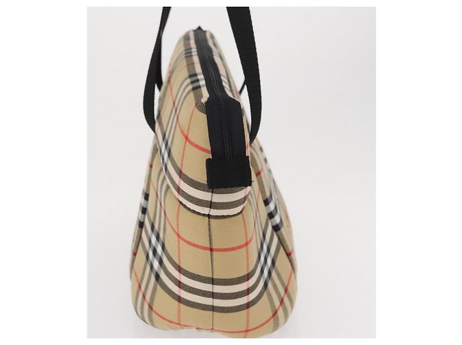 BURBERRY Nova Check Pet Carry Canvas Beige Silver Auth BA9738A - view 3