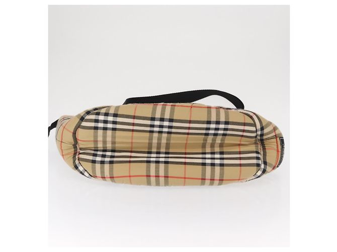 BURBERRY Nova Check Pet Carry Canvas Beige Silver Auth BA9738A - view 5