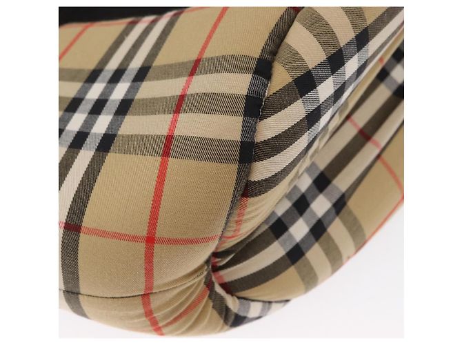 BURBERRY Nova Check Pet Carry Canvas Beige Silver Auth BA9738A - view 8